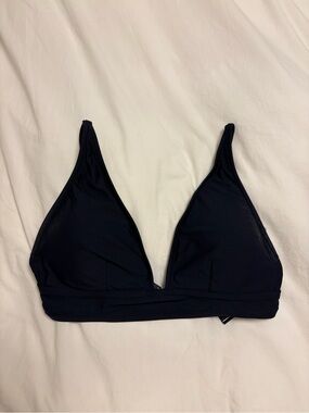 J Crew Navy Triangle Bikini Top -